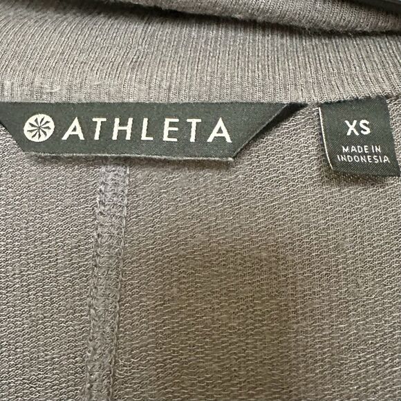 Athleta Pranayama Cardigan XS Grey Long Sleeve Open Front Thumbholes - Picture 3 of 8